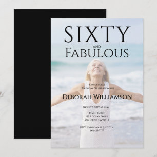Sixty and Fabulous Photo 50th Birthday Party  Invitation