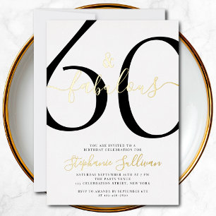 Sixty and Fabulous Script 60th Birthday Party