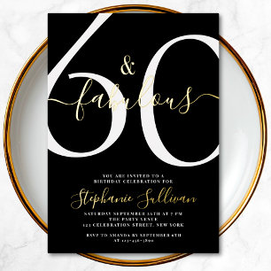 Sixty and Fabulous Script 60th Birthday Party 