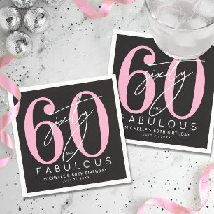 Sixty Fabulous 60th Birthday Party Napkin