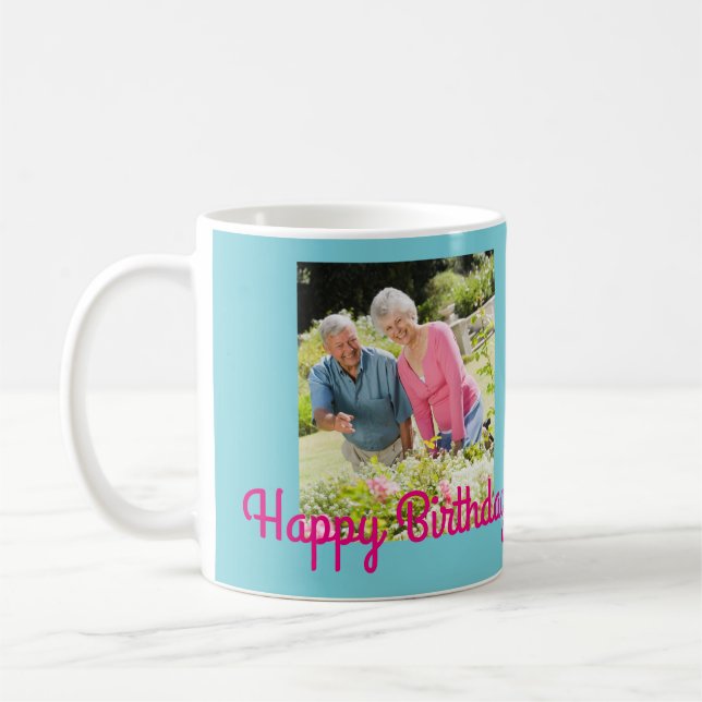 Sixty & Fantastic 60th Birthday Party Photo Gift Coffee Mug (Left)