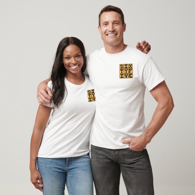 Sixty Five, Number 65, Retirement Age T-Shirt (Unisex)