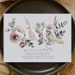 Sixty Florals - 60th Birthday - Silver<br><div class="desc">Modern watercolour florals and boho leaves with the word 'sixty' in real silver foil. Perfect for your 60th Birthday party!</div>