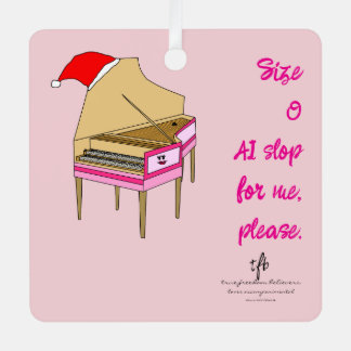 Size 0 AI Slop Christmas Metal Tree Decoration