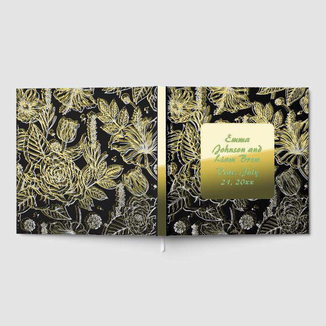 Size: 9" x 6", NullValue, Paper: White 70 lb Uncoa Guest Book (Full)