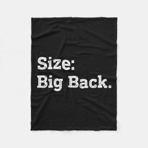 Size Big Back Funny Sarcasm Sticker Fleece Blanket