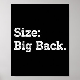 Size Big Back Funny Sarcasm Sticker  Poster