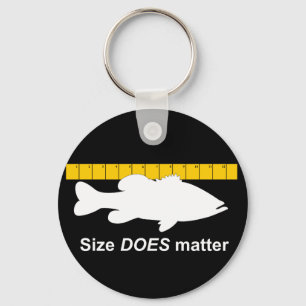 "Size Does Matter" - Funny bass fishing Key Ring