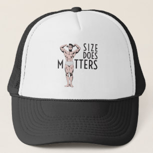 Size does matters with vintage bodybuilder trucker hat