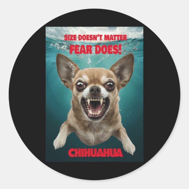 Size Doesn't ...fear Does! Sticker  (Front)