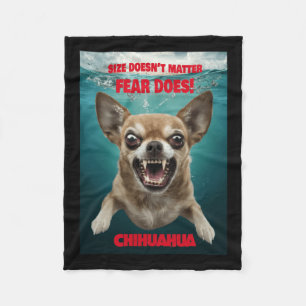 Size Doesn't ...fear Does! Sticker Fleece Blanket