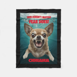 Size Doesn't ...fear Does! Sticker  Fleece Blanket