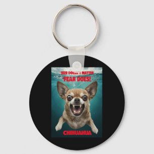 Size Doesn't ...fear Does! Sticker Key Ring