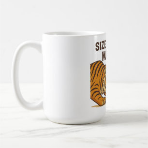 Size Doesn't Matter - Funny Tiger and Mouse Design Coffee Mug