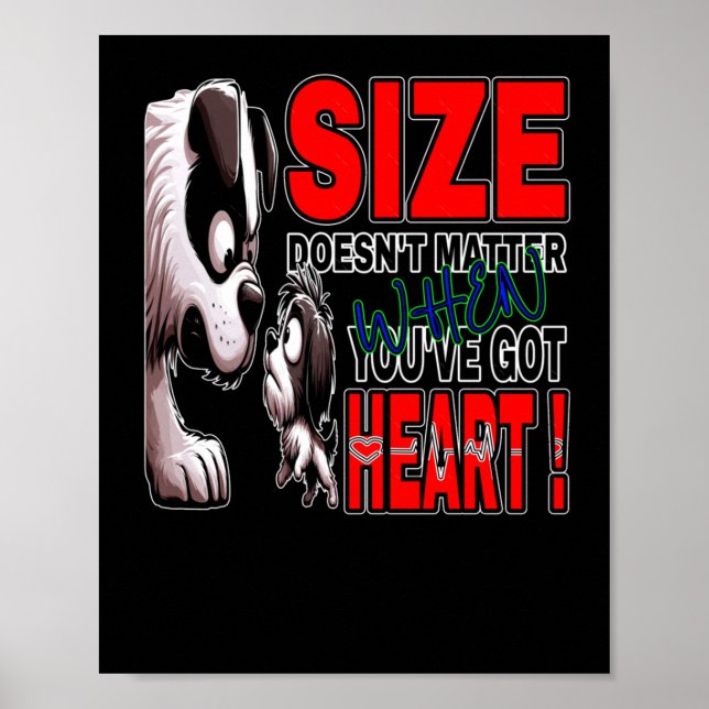 Size Doesn't Sticker  Poster (Front)