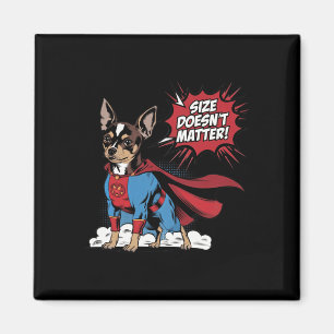 Size Doesn't Superhero Chihuahua Sticker Magnet