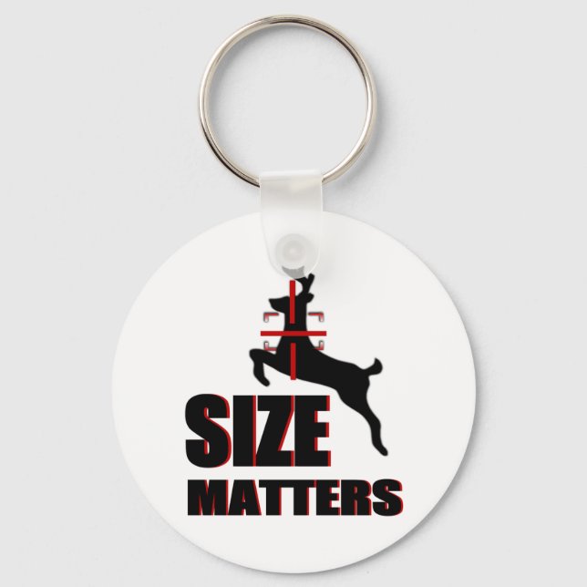 Size Matters! Deer Hunting Key Ring (Front)