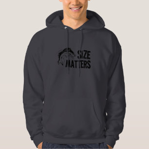 Size Matters! Funny Fishing Design Hoodie