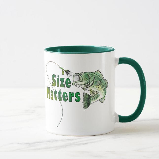 Size Matters Funny Fishing Mug (Right)