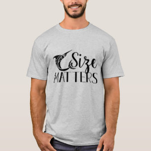 Size Matters Modern Black Text Design T-Shirt