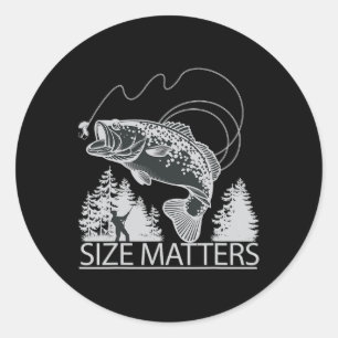 Size Problems Funny Trout Fishing Shirts For Fishe Classic Round Sticker