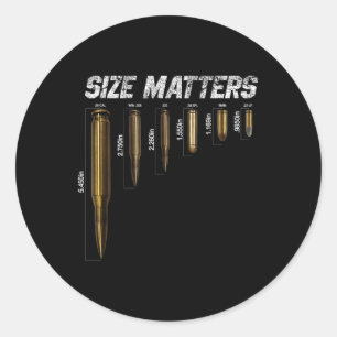 Size S Bullets Classic Round Sticker