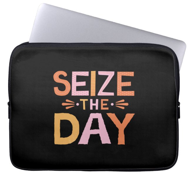Size The Day Laptop Sleeve (Front)
