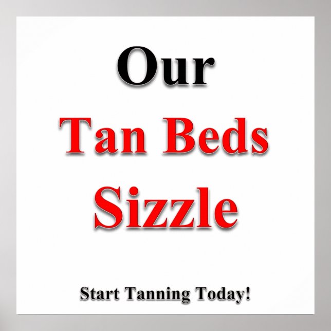 Sizzle Tan Tanning Poster Matte (Front)