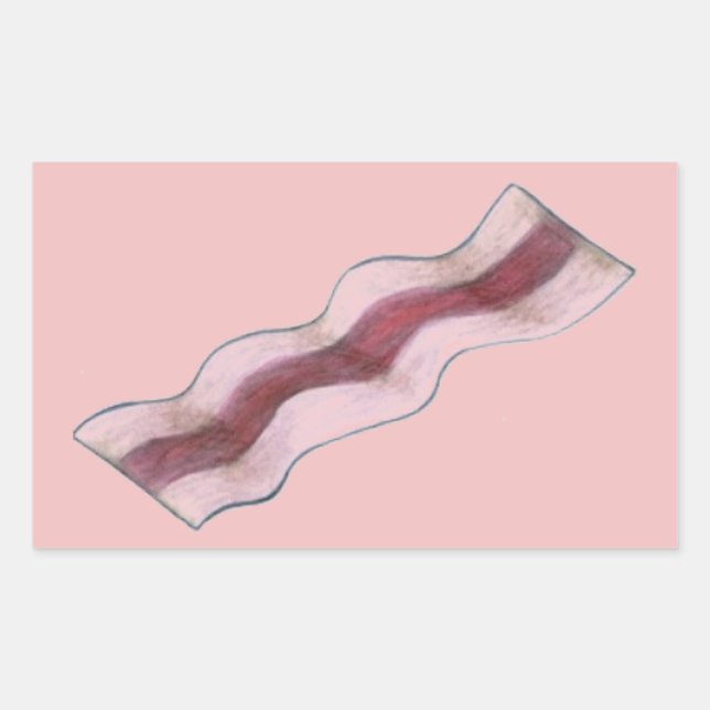 Sizzlin' Bacon Strips Breakfast Food Stickers (Front)