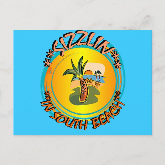Sizzlin in South Beach Postcard (Front)
