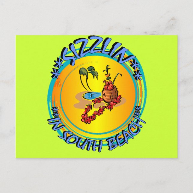 Sizzlin in South Beach Postcard (Front)