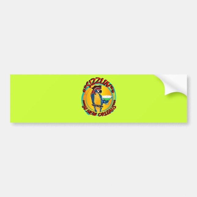 SIZZLIN PARROTS BUMPER STICKER (Front)
