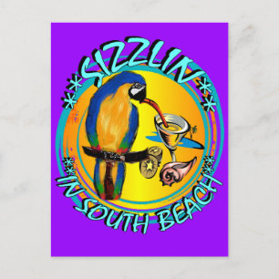 SIZZLIN PARROTS POSTCARD