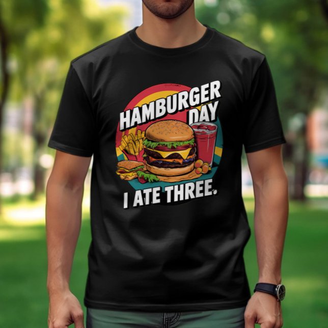 Sizzling Burger Delight With Golden Fries and Refr T-Shirt (Creator Uploaded)