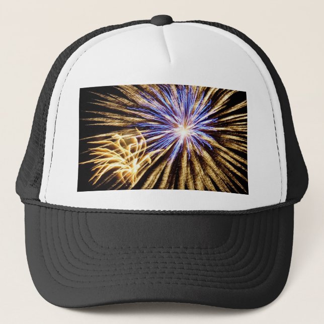 Sizzling Fireworks Display Trucker Hat (Front)