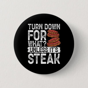 Sizzling Grill Masterpiece For Carnivores Rare Med 6 Cm Round Badge