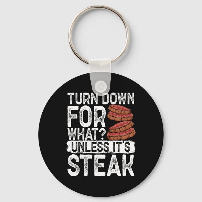 Sizzling Grill Masterpiece For Carnivores Rare Med Key Ring (Front)