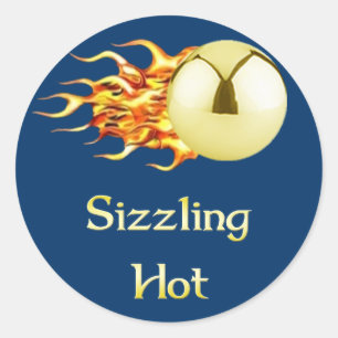Sizzling Hot Pinball Classic Round Sticker