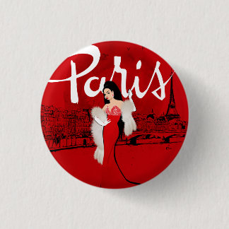 Sizzling in Paris 3 Cm Round Badge