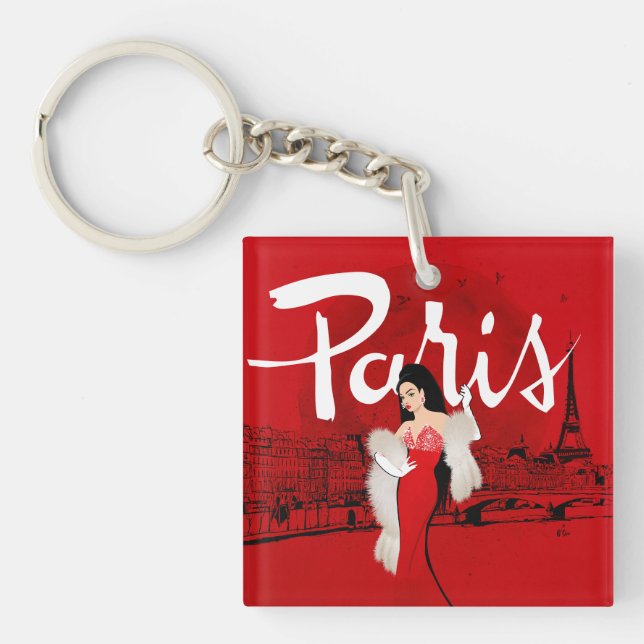 Sizzling in Paris Key Ring (Front)