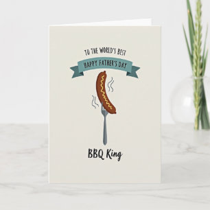 Sizzling Sausage Fathers Day Card