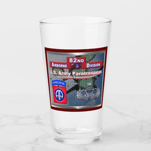 Sizzling Senior Jump Wings 82nd Airborne Division Glass (Front)
