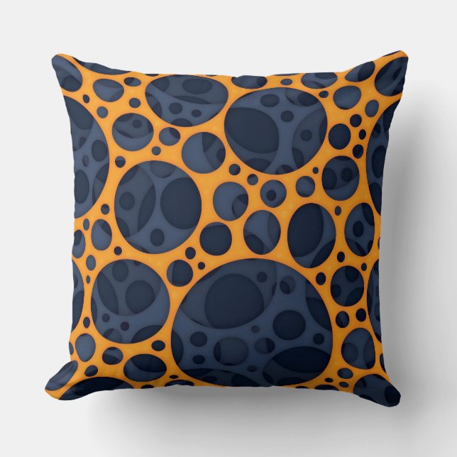 Sizzling Trippy Abstract Lava Holes Design Pattern Cushion (Front)
