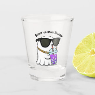 Sizzurp Ghost Shot Glass – Funny Cute Ghost 