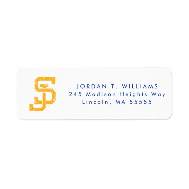 SJ Spartans Return Address Label (Front)