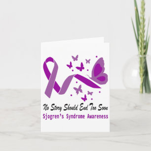 Sjogrens Syndrome Awareness Butterfly Support Purp Card
