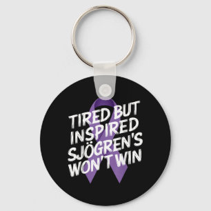 Sjogrens Syndrome Awareness Chronic Disease Purple Key Ring