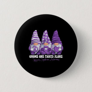 Sjogren's Syndrome Awareness Month Purple Ribbon G 6 Cm Round Badge