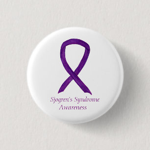Sjogren's Syndrome Awareness Ribbon Custom Art Pin