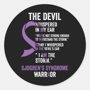 Sjogrens Syndrome Awareness Ribbon Down Syndrome A Classic Round Sticker